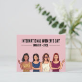 Internationaler Frauentag Postkarte (Stehend Vorderseite)