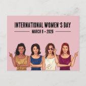 Internationaler Frauentag Postkarte (Vorderseite)
