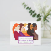 Internationaler Frauentag Postkarte (Stehend Vorderseite)
