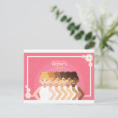 Internationaler Frauentag Postkarte (Stehend Vorderseite)