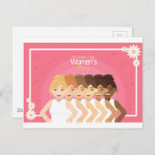 Internationaler Frauentag Postkarte (Vorne/Hinten)
