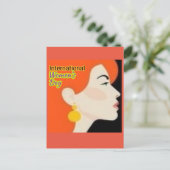 Internationaler Frauentag Postkarte (Stehend Vorderseite)