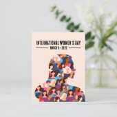 Internationaler Frauentag Postkarte (Stehend Vorderseite)