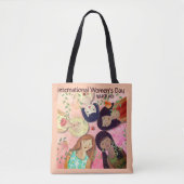 Internationaler Frauentag Rosa Feminine Tasche (Vorderseite)
