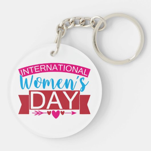 Internationaler Frauentag Schlüsselanhänger (Rückseite)
