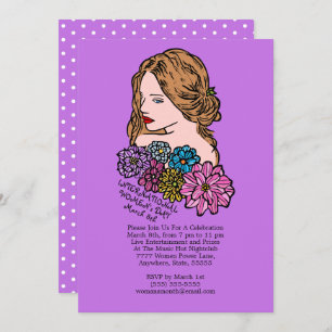 Internationaler Frauentag Schönes Party Einladung