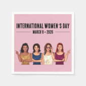 Internationaler Frauentag Serviette (Vorderseite)