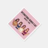 Internationaler Frauentag Serviette (Ecke)