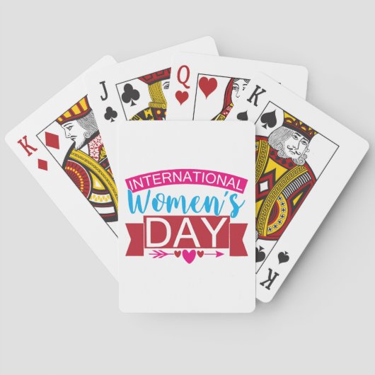Internationaler Frauentag Spielkarten (Rückseite)