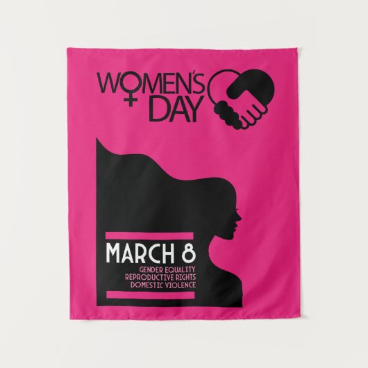 Internationaler Frauentag Wandteppich (Vorderseite)