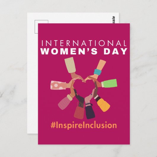 Internationaler Frauentag zur Eingliederung inspir Postkarte (Vorne/Hinten)