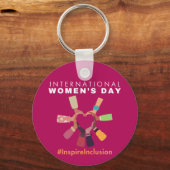 Internationaler Frauentag zur Eingliederung inspir Schlüsselanhänger (Rückseite)