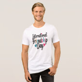 Internationaler Freundschaftstag Tri-Blend Shirt (Vorderseite voll)