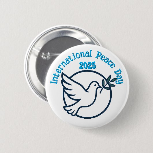Internationaler Friedenstag Button (Vorne & Hinten)