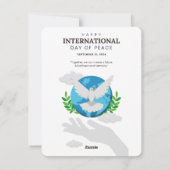 Internationaler Friedenstag Feiertagskarte (Rückseite)