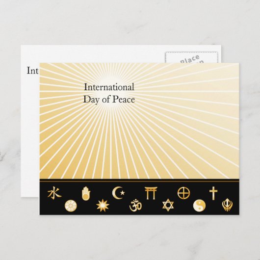 Internationaler Friedenstag - Postkarte (Vorne/Hinten)