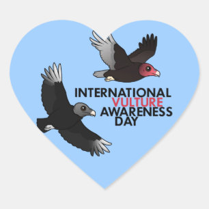 Internationaler Geier-Bewusstseins-Tag Herz-Aufkleber