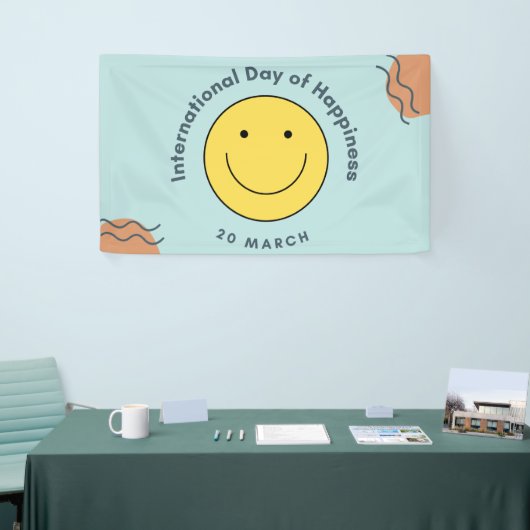 Internationaler Glückstag Banner (Messeveranstaltung)