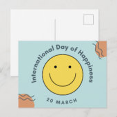Internationaler Glückstag Feiertagspostkarte (Vorne/Hinten)