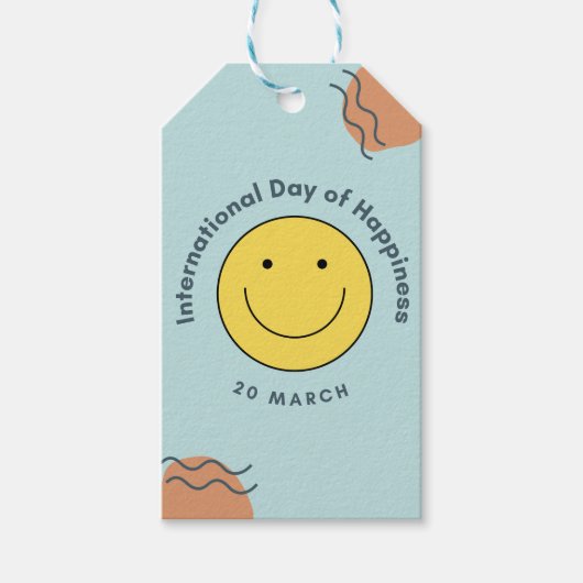 Internationaler Glückstag Geschenkanhänger (Vorderseite)