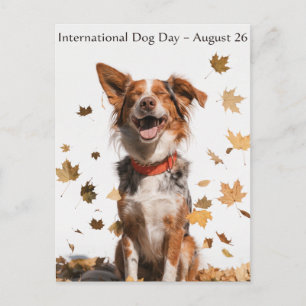 Internationaler Hundetag Australian Shepherd Kunst Feiertagspostkarte