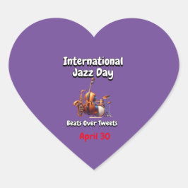 Internationaler Jazz-Tag: Tweetenden überziehen Herz-Aufkleber