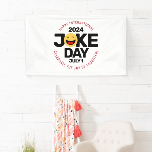 Internationaler Joke Day Laughing Face Banner (Insitu)