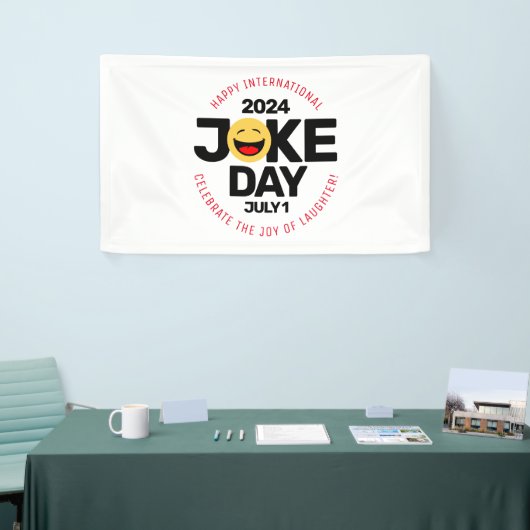 Internationaler Joke Day Laughing Face Banner (Messeveranstaltung)