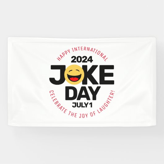 Internationaler Joke Day Laughing Face Banner (Horizontal)