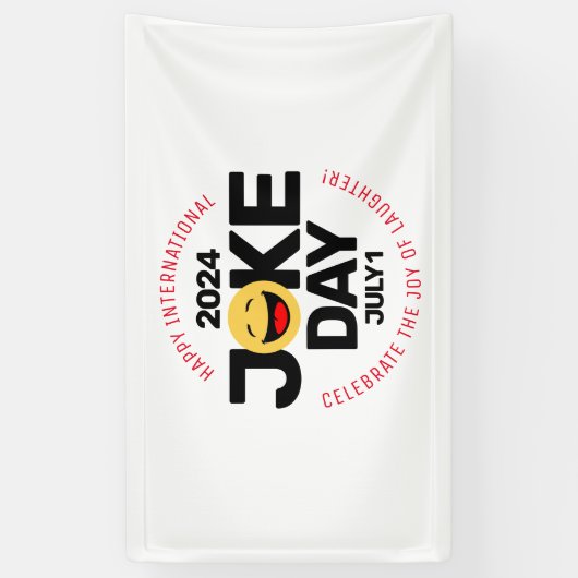 Internationaler Joke Day Laughing Face Banner (Vertikal)