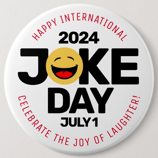 Internationaler Joke Day Laughing Face Button (Vorderseite)