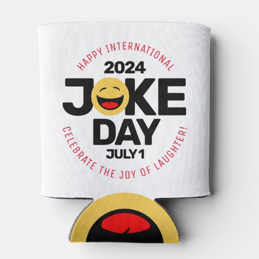 Internationaler Joke Day Laughing Face Dosenkühler (Rückseite)