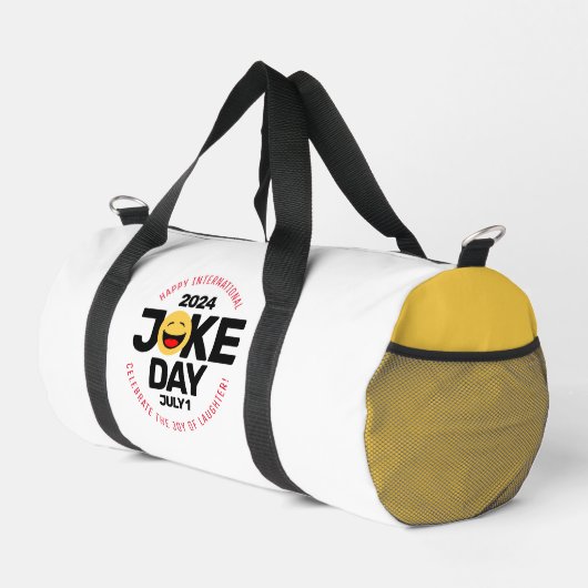 Internationaler Joke Day Laughing Face Duffle Bag (Rechte Ecke)