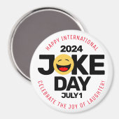 Internationaler Joke Day Laughing Face Magnet (Vorderseite/Rückseite)