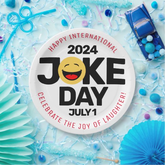 Internationaler Joke Day Laughing Face Pappteller (Party)