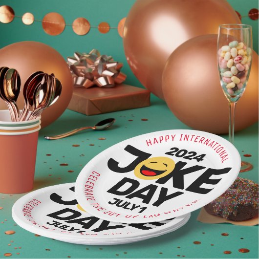 Internationaler Joke Day Laughing Face Pappteller (Multi)