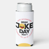 Internationaler Joke Day Laughing Face Selters Dosenkühler (Seltzer Vorderseite)