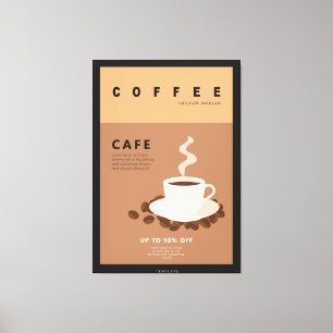 Internationaler Kaffee Leinwanddruck