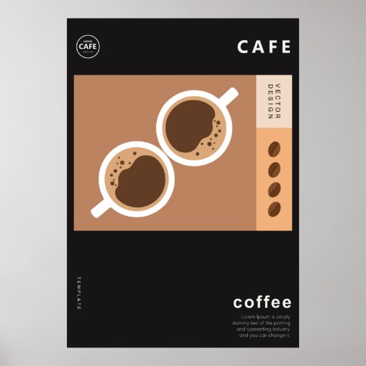 Internationaler Kaffee Poster (Vorne)