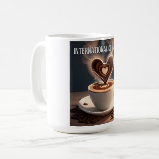 Internationaler Kaffeetag Kaffeetasse (Vorderseite Links)