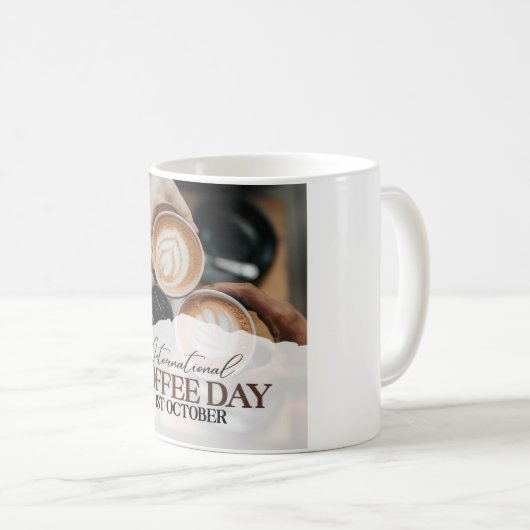 Internationaler Kaffeetag+ Kaffeetasse (VorderseiteRechts)