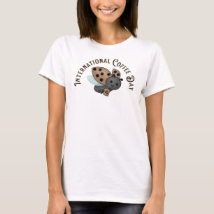 Internationaler Kaffeetag Ladybug T-Shirt