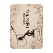 Internationaler Kaffeetag+ Magnet (Vertikal)