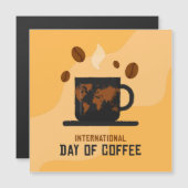 Internationaler Kaffeetag Magnetkarte (Vorne/Hinten)