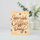 Internationaler Kaffeetag Postkarte (Stehend Vorderseite)