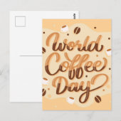 Internationaler Kaffeetag Postkarte (Vorne/Hinten)