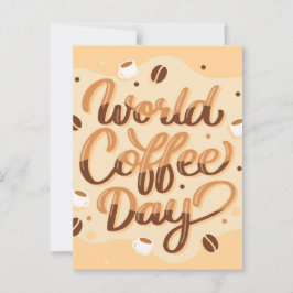 Internationaler Kaffeetag Postkarte