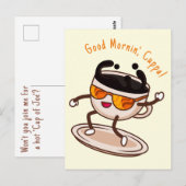 Internationaler Kaffeetag Postkarte (Vorne/Hinten)