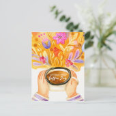 Internationaler Kaffeetag Postkarte (Stehend Vorderseite)