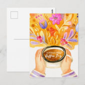 Internationaler Kaffeetag Postkarte (Vorne/Hinten)